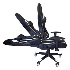 Silla Reclinable Oficina Pc Gamer Vivendi Negro Blanco