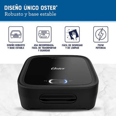 Sandwichera Electrica Oster Ckstsm400 750w Compacta Negro