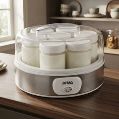 Yogurtera Atma Ymat26n 7 Frascos De Vidrio De 150ml C/u 15w Blanco