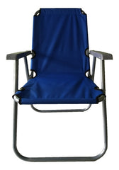 Reposera Plegable Caño 1 Posicion Tela Oxford En Azul Azul