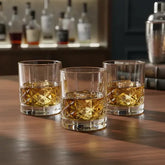 Set X 6 Vasos De Vidrio Labrado 70319 Carol 350 Ml Gris