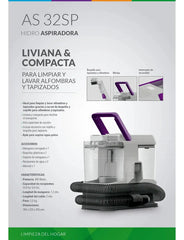 Hidro Aspiradora Lavatapizados Y Alfombras Yelmo As-32sp Blanco