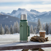 Termo Stanley New Classic 950 Ml Manija Cebador Mate Cafe Verde