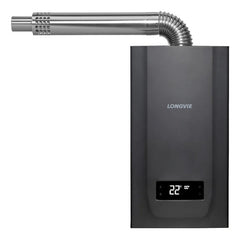 Calefon A Gas T/b Forzado Longvie Cbf15g Gris Oscuro Gn