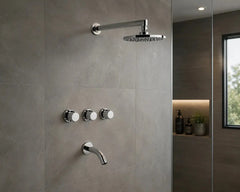 Grifería Ducha Bañera Con Trans Fv California Plus 0103/17p Plateado Cromado