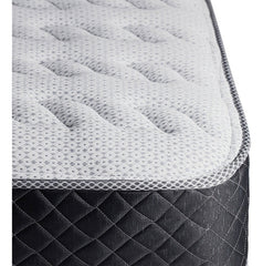 Colchón De 2 Plazas De Resortes Cannon Doral 190x140x27 Cm C Gris/negro