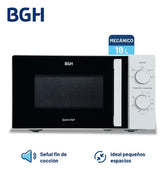 Microondas Bgh Mecánico 18l Blanco B118mb25