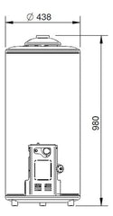 Termotanque A Gas Longvie 75 Litros De Pie T3075pf Blanco