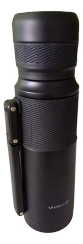 Termo Vivendi De 1200 Ml De Acero Inox Negro Libre De Bpa