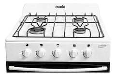 Cocina Escorial Master Classic A Gas Natural 4 Hornallas Blanca Puerta Con Visor Blanco