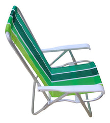 Reposera Plegable Botafogo 4 Posiciones Aluminio Tio Musa Verde