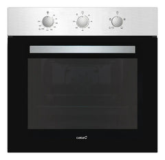 Horno Empotrable Cata Ses7104x 60cm Inox 65lts Plateado Negro
