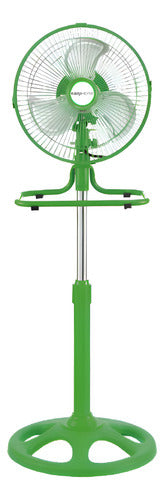 Mini Ventilador 3 En 1 De 10 PuLG Kanji Kjh-fh1606 Verde Cts 25 Cm 0 Verde Plateado Metal 3