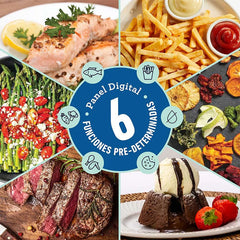 Freidora De Aire Digital Dual Oster Ckstaf7mcddf 7.6l Negro