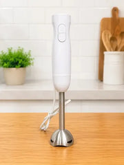 Minipimer Mixer Kanji 2 Velocidades Cuchilla De Acero Inoxidable 800whats Blanco