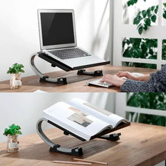 Base Para Notebook Escritorio Movil Regulable Onebox Obs1 Negro