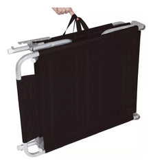 Reposera Cama Plegable Reclinado Aluminio Botafogo Negra Cts Negro