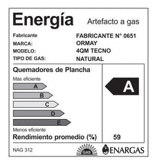 Anafe De Empotrar Ormay Tecno Ix Acero Inox Top Gourmet Acero Inoxidable