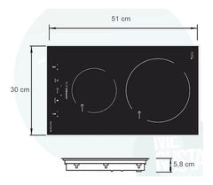 Anafe Placas De Inducción Ormay Smart Cook I2 Tio Musa Negro
