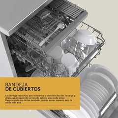 Lavavajillas Vondom Lvj10inox 10 Cubiertos Acero Inox 7 Prog Gris