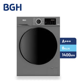 Lavarropas Bgh Inverter Carga Frontal 8kg Bwfe08s24ar Color Gris Oscuro