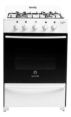 Cocina Escorial Master Classic A Gas Natural 4 Hornallas Blanca Puerta Con Visor Blanco