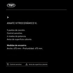 Anafe Eléctrico - Tst Vitro V Color Negro - 5 Hornallas