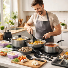 Batería De Cocina Tramontina 28399/602 C/44 Piezas Aluminio Gris