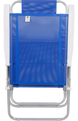 Reposera De 4 Posiciones Bel Aluminio Poliester Pvc Azul Azul