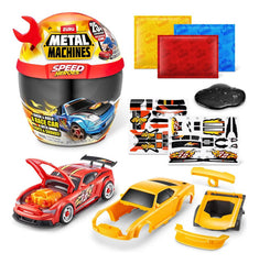Playset Metal Machine Zuru 7613 Casco Rojo Construye Tu Auto Rojo