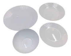 Juego Vajilla De 24 Piezas Vivendi Redondo Plato Plano Sopa Blanco Lisa