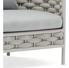 Juego Sillones Living Jardin Exterior Aluminio Loop Tio Musa Color Gris