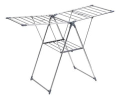 Tender Plegable Reforzado Pie Alas Base Canasto Para Ropa Cs Gris