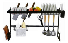 Escurridor Secaplatos Cubiertos Vajilla Sobre Bacha 85cm Cts Negro