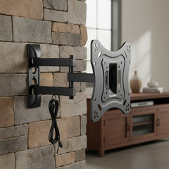 Soporte Tv Led/lcd Onebox Movil De Pared Doble Brazo 23 A 43 Color Negro