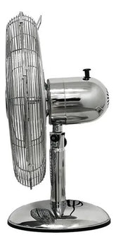Ventilador De Mesa Liliana Vsor16 Vintage 70w 16 Pulgadas 40 Cm Plateado Metal