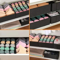 Organizadores De Cajones Vivendi Ropa Interior Set Por 4 Negro