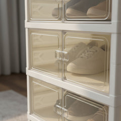 Organizador Plegable Plastico De Zapatillas 6 Cajones VIVENDI Blanco