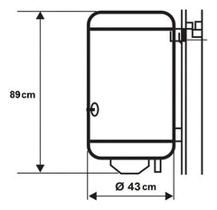 Termotanque Eléctrico Ecotermo 70l Protección Anticorrosiva Blanco