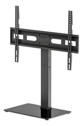 Soporte Pie Vidrio Para Smart Tv 37 A 75 Con Vesa Regulable Negro