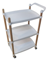Mesa Carro Bar De 3 Estantes Con Ruedas Vivendi 11409 Blanco
