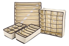 Organizador De Cajones Para Ropa Interior Tio Musa Color Beige