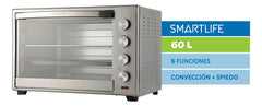 Horno Grill Eléctrico Smartlife 60l Modelo Sl-tor060pn Plateado