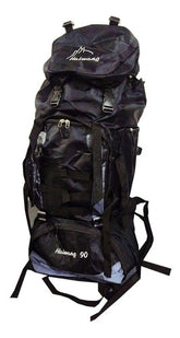 Mochila Camping Trekking Outdoor Negro - Gris De 90lts