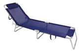 Reposera Cama Plegable Reclinable Aluminio Botafogo Azul Cts Azul