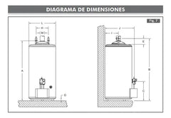 Termotanque Multigas Universal Tug75 Conexión Superior 75l Blanco