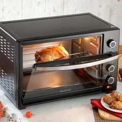 Horno Electrico Smartlife Conveccion Spiedo 70 Litros Color Negro