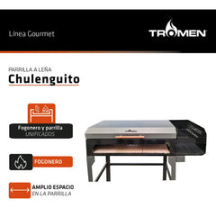 Parrilla Tromen Chulenguito A Leña Con Fogonero Y Tapa Chulenguito