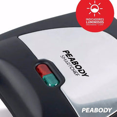 Sandwichera Peabody Pe-s6191 Antiadherente 4 Triangulos Negro