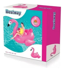 Flotador Inflable Flamenco Grande Bestway 41108 H90kg Cts Rosa Chicle